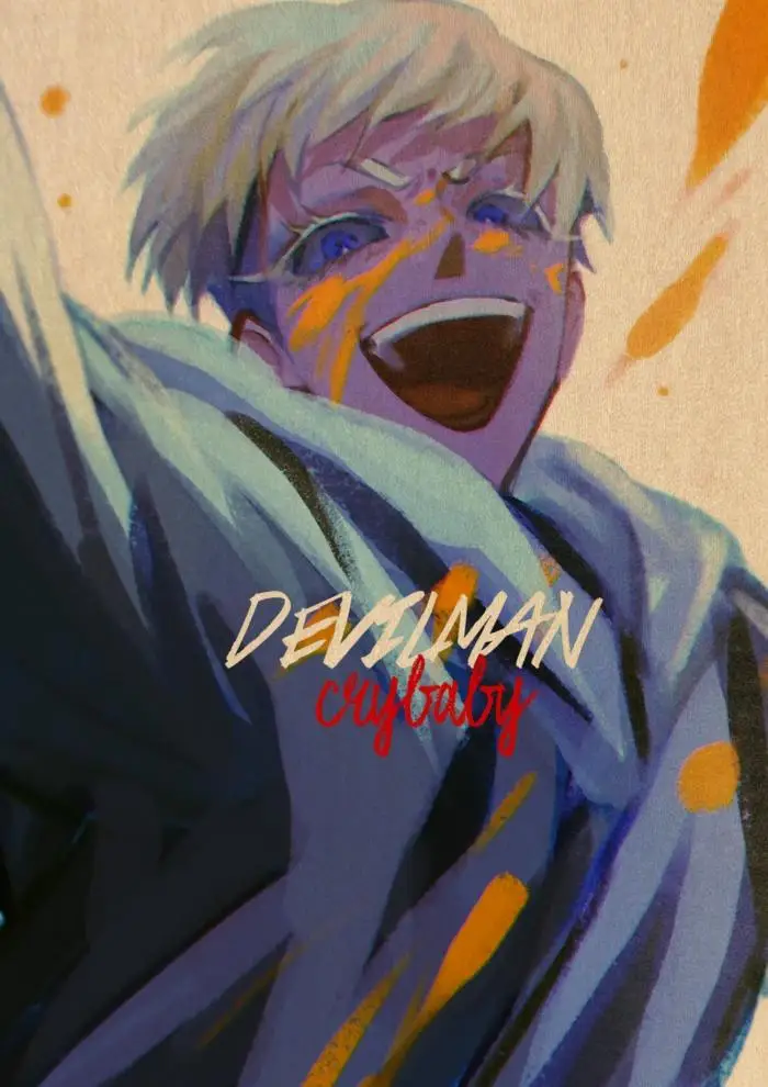 Devilman Crybaby Retro Poster Anime Posters Home Decor Wall Decor Poster Canvas Painting Wall Art Photos for Children's Room