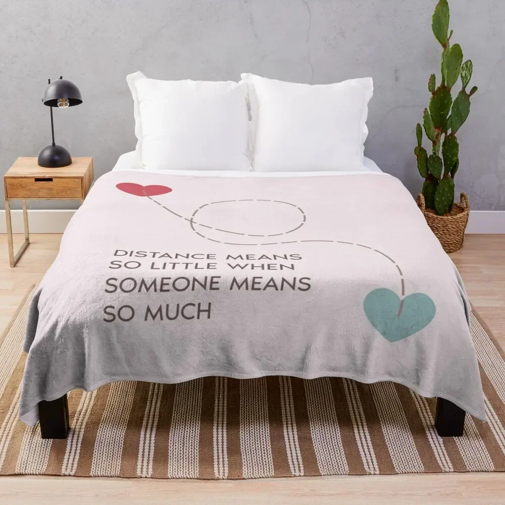 Long distance friendship and relationship Throw Blanket Cute Plaid cosplay anime blankets ands Blankets