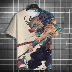 Summer New Men's T-shirt Anime Graphics 3D Printing Short Sleeve Summer Fashion Trend Oversized T-shirt Street Casual Loose Top