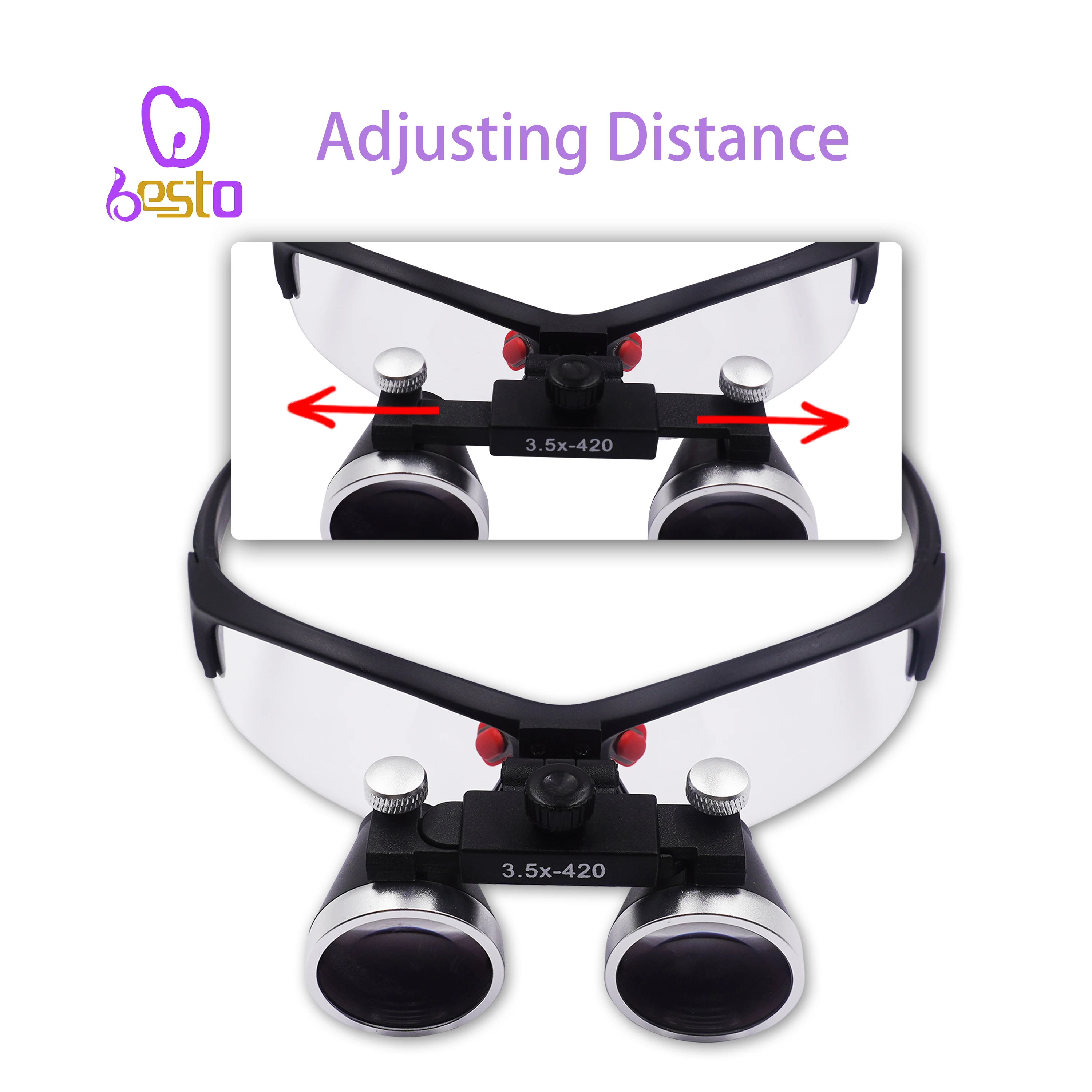 BESTO зажим на лампе, мини-прожектор, лупы, хирургические бинокулярные лупы, лупа, очки ден таль, медицинская фара, стоматологическое оборудование