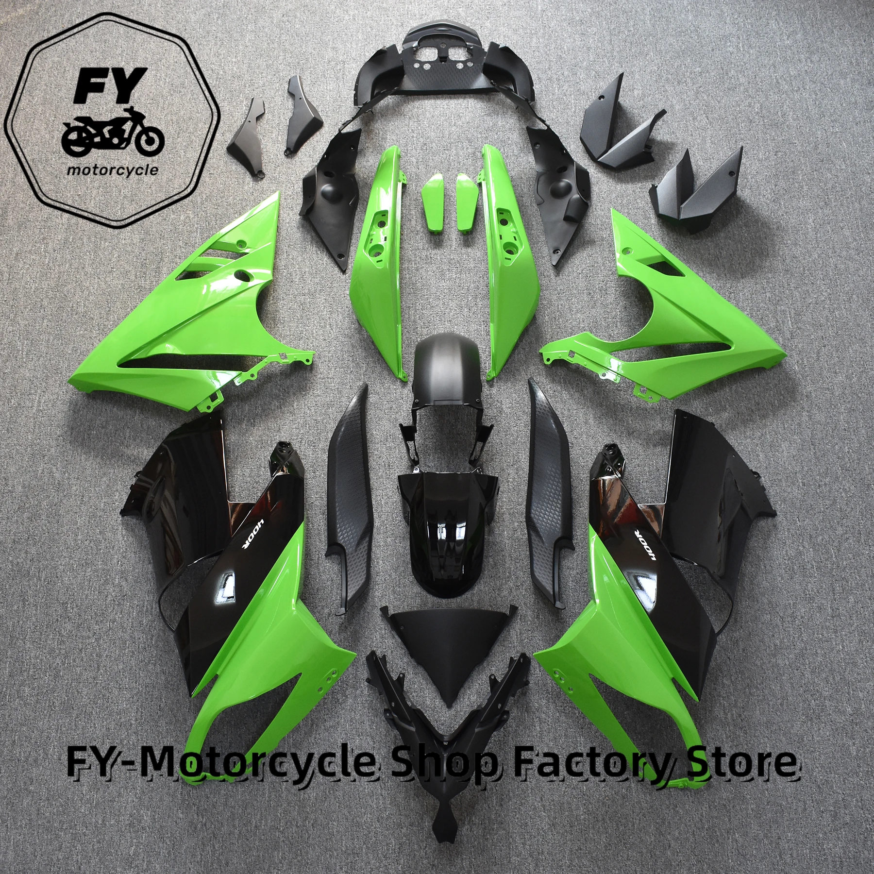 Plastic Fairings NINJA 650R 2009 - 2011 Green Black Fairings ER6F 2011 Abs Fairing for Kawasaki ER-6F 10 11 ﻿