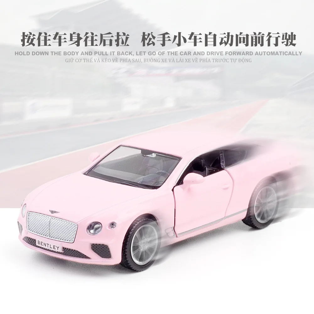 1:36 Pink Mercedes Benz BMW Porsche Alloy Sports Car Series Model Decoration Children\'s Toy Gifts