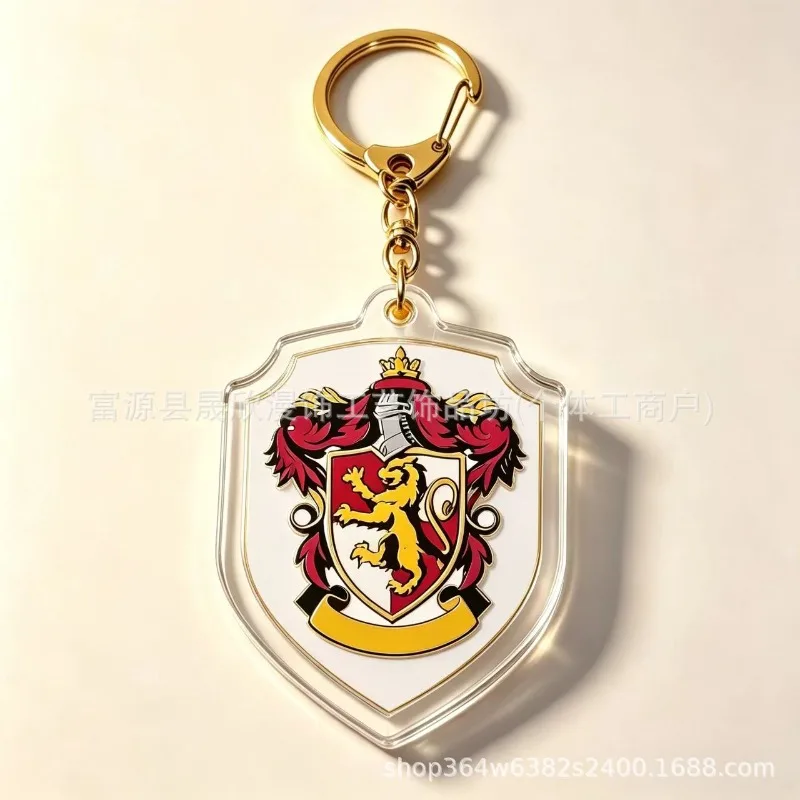 Harry Potter's five magic schools acrylic keychain Hogwarts shield badge key pendant animation week, which can collect gifts.