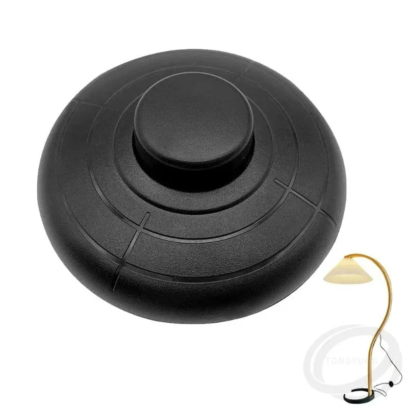 1Pcs Round Foot Switch Lamp Foot Push Switch with Round In-Line Foot Press Switch Use for Floor Lamp Standing Lamp Table Lights