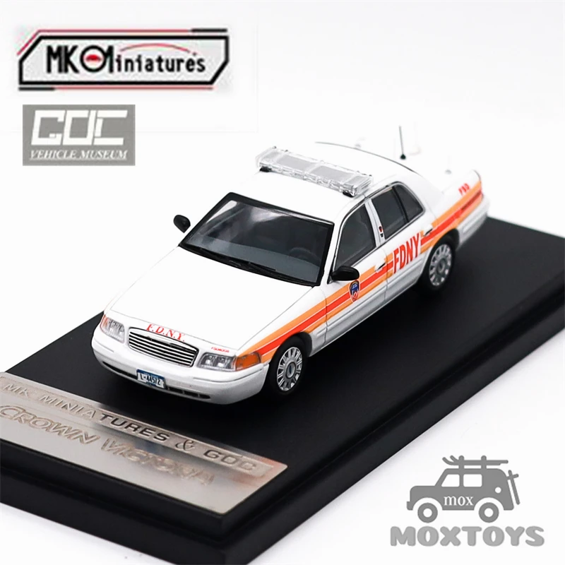 

MK Miniature &GOC 1:64 Victoria FDNY police car Limited666 Diecast Model Car