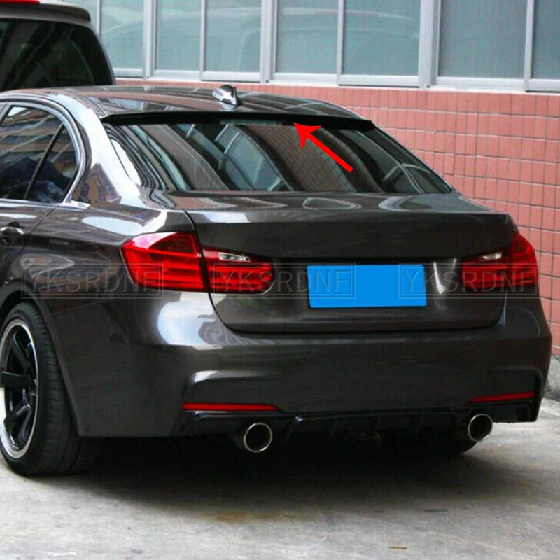 For BMW F30 F35 F80 320 325 330 Rear Window Roof Car Spoiler Wing High Quality ABS Black Carbon Tuning Accessories Styling