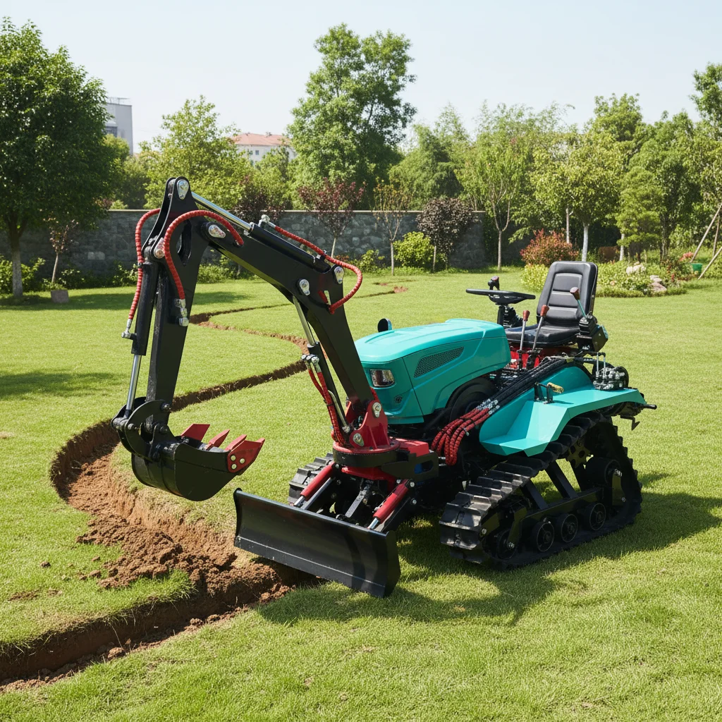 

Customize Agricultural Equipment 35hp Waterproof Mini Track Tractor Epa Farm Tractor With Loader Digger Plow Trencher