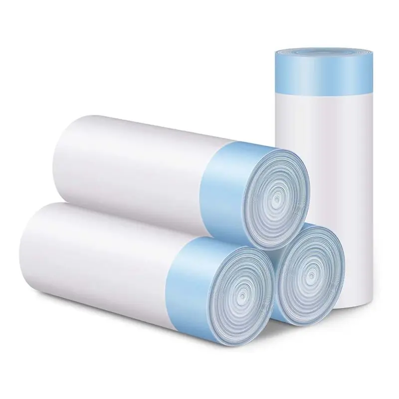 

A24F-5 X 15Count Trash Bags For Automatic Cat Litter Box Self Cleaning,Replacement Liners For Robot Box,Drawstring Waste Bags