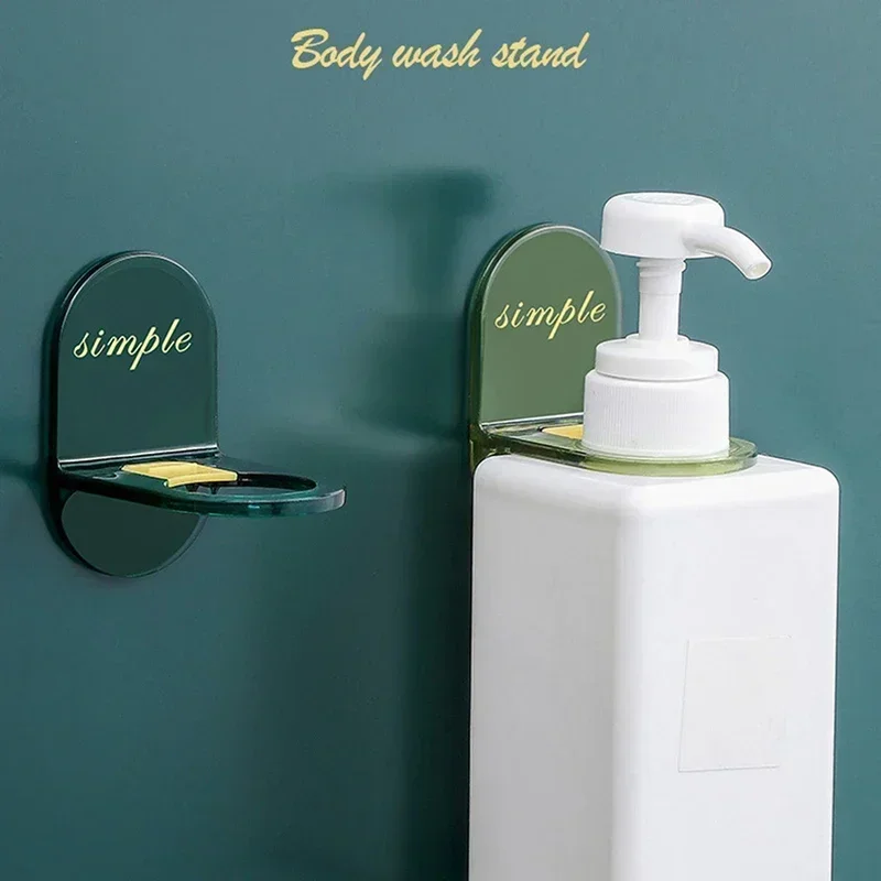 

Multifunctional Round Hooks Wall Rack Shower Gel Bottle Holder Storage Hand Soap Mounted Bracket Body Wash Shampoo Holder