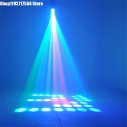 Fast Shipping 64/128LEDs Double Head Airship RGBW Pattern Stage Effect Lighting Projector DJ Disco Party Led Lights for Xmas