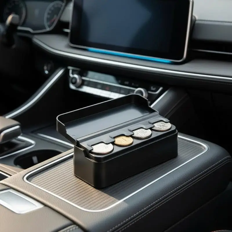 Creative Car Dual‑Use Coin Storage Holder Euro Dispenser Change Purse Portable Money Wallet Case Desktop Coin Organizer Boxes
