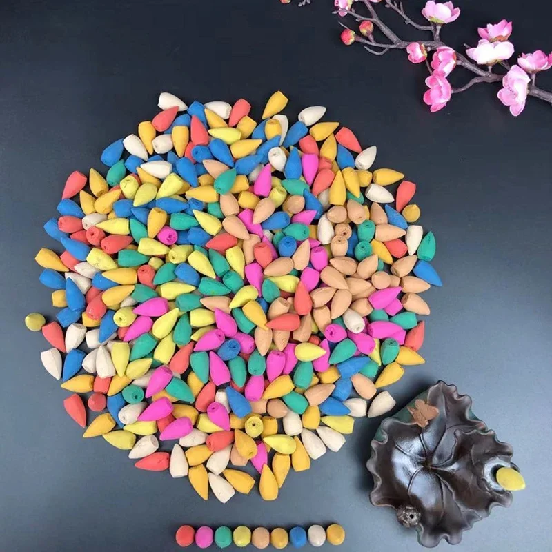 100Pcs Mixed Incense Cones Used For Oud Backflow Incense Burner Cone Smell Incense Mix Aromatherapy