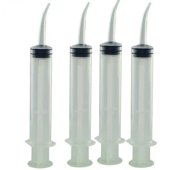 Conjunto de seringa de irrigação dental descartável, ponta curva, ideal para cirurgia oral, custos endodônticos, alta qualidade, 12CC