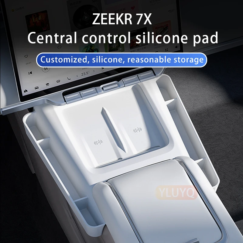 

ZEEKR 7X беспроводная силиконовая накладка, защитная накладка для центрального управления, накладка для хранения, аксессуары для салона автомобиля