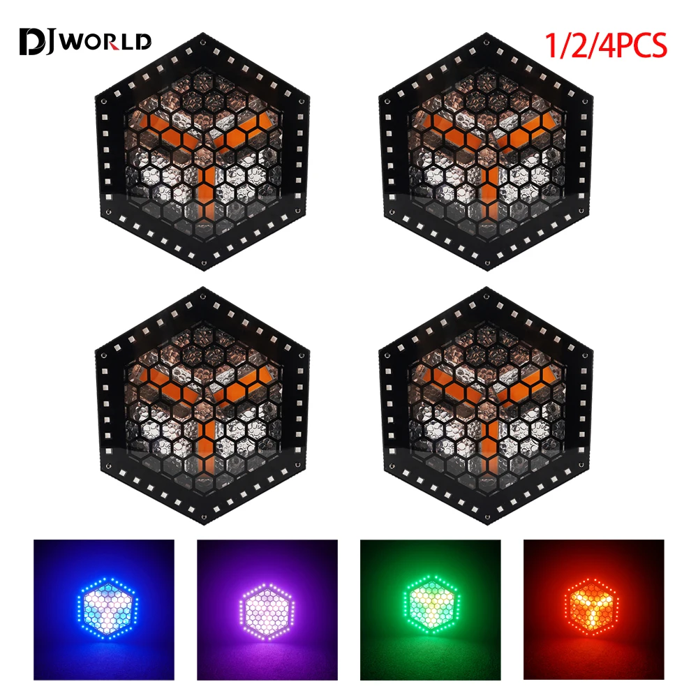 1/2/4PCS 280W RGBW LED Retro Light DMX512 Stage Flashing Light DJ Sound Party Dance Club Disco Stage Effect