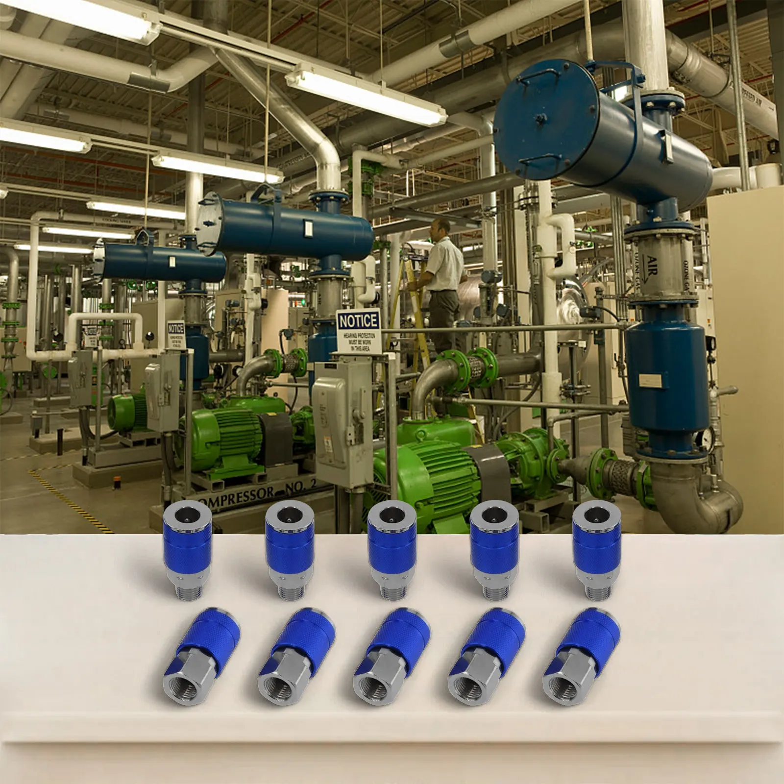 Automotive Maintenance Air Hose Connectors 1 4 NPT Connectors 1 4 NPT Compact Set Effortless Attachment Long-lasting Performance
