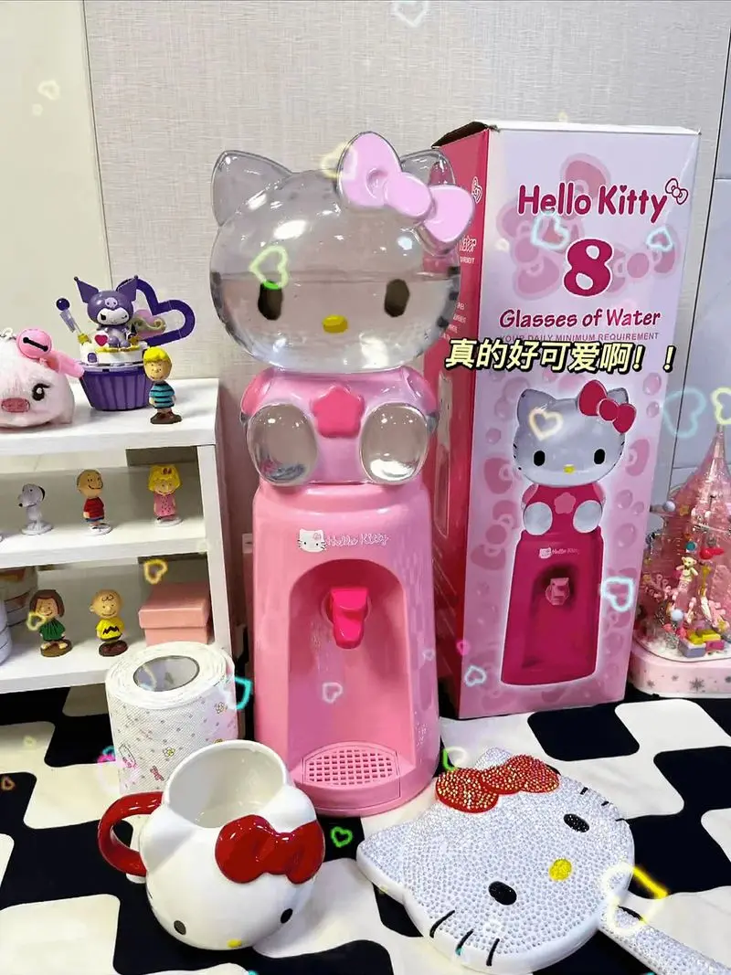 Sanrio 2l Kawaii Cartoon Hello Kittys My Melody Desktop Water Dispenser Cute Beautiful Cup Large Capacity Toys Children Gift