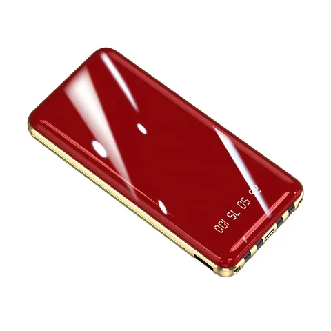 Тонкий и легкий новый гальваника большой емкости со собственным кабелем Power Bank 20000 мАч BCAK Портативный мобильный источник питания