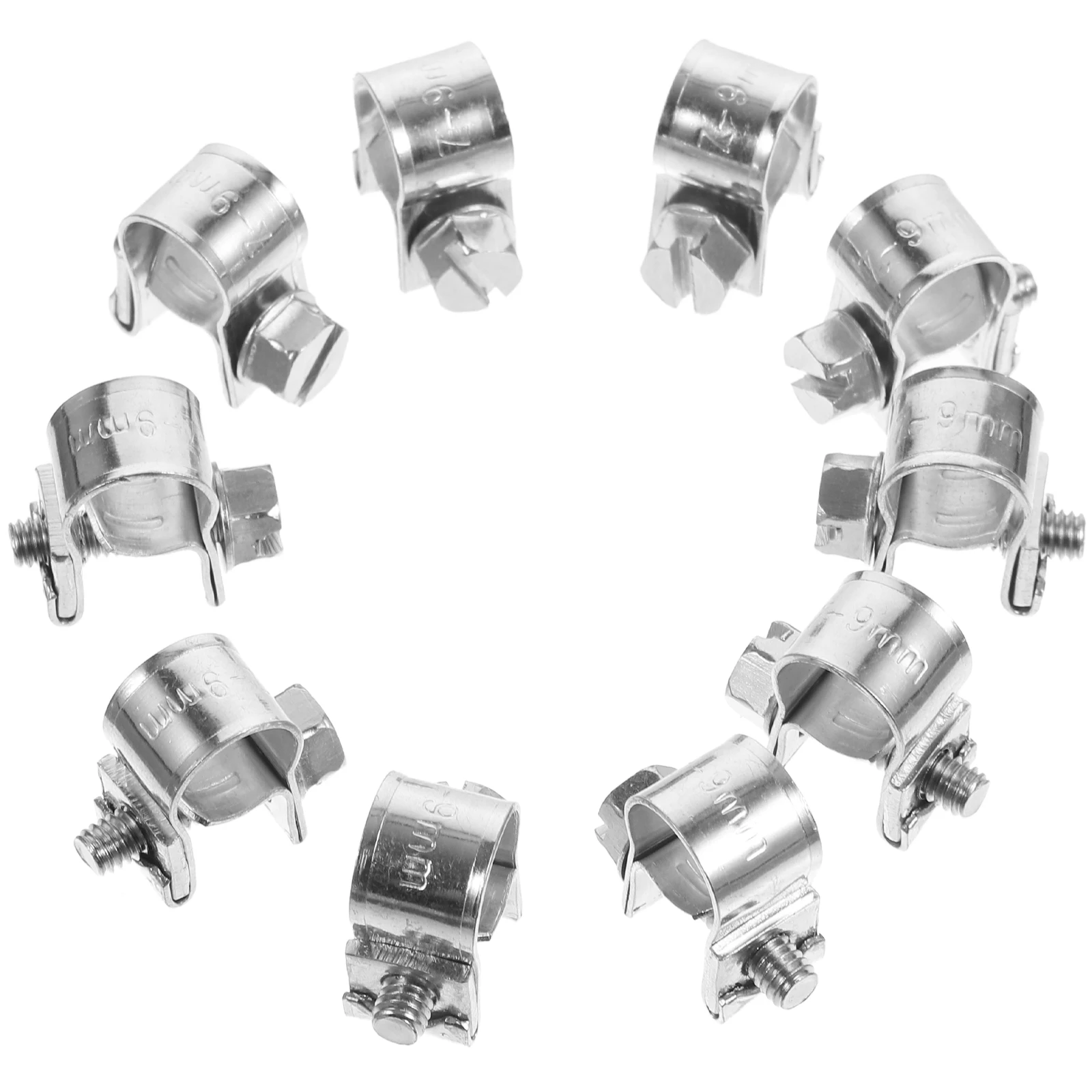 

25 Pcs Stainless Steel Hose Jacket Kit Agricultural Clamp Tube Clip Car Sturdy 304 Fastener Efficiency Fuel Injection