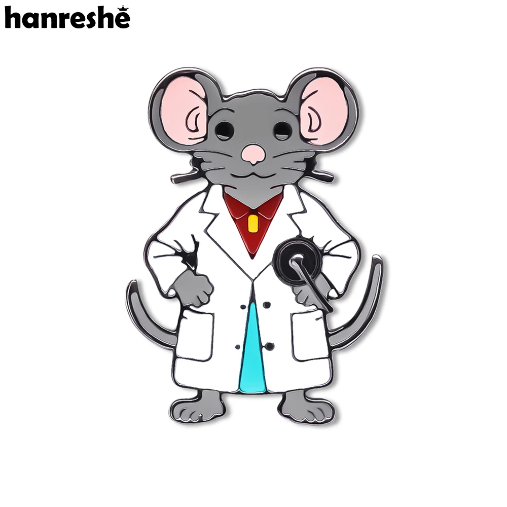 Hanreshe эмаль мышь брошь 