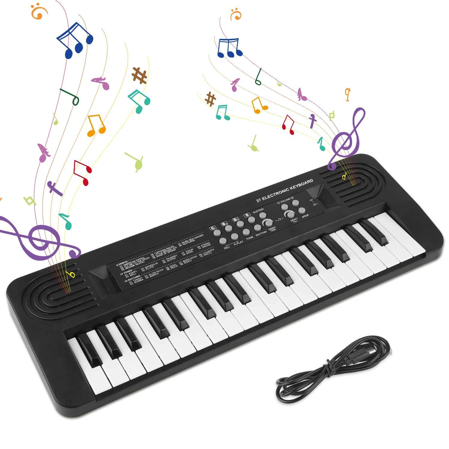 37 Keys Electronic Organ USB Keyboard Piano Musical Instrument Kids Toy With Microphone Electric Piano For Children Kids Toys