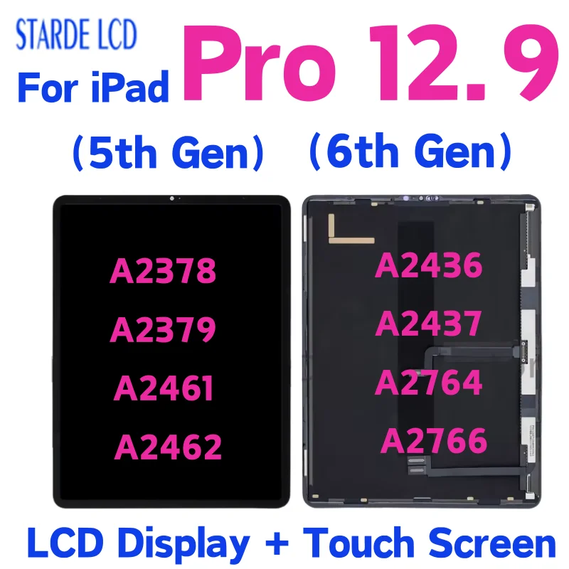 12.9” For iPad Pro 12.9 5th Gen 2021 LCD Display Touch Screen Assembly For iPad Pro 12.9 6th Gen A2436 A2437 A2764 A2766 Screen