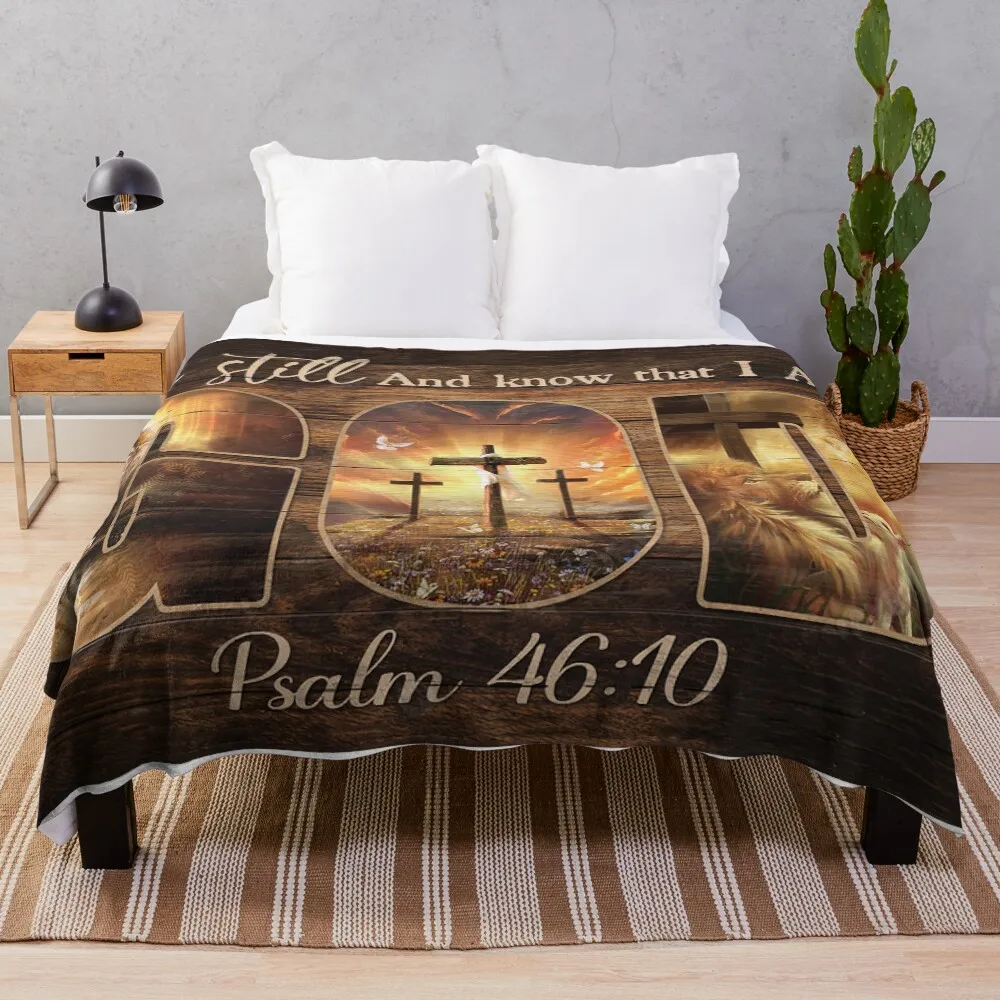 

Be Still And Know That I Am God Psalm46:10 Christian The Lion And The Lamp Jesus Throw Blanket Cute Plaid Blankets