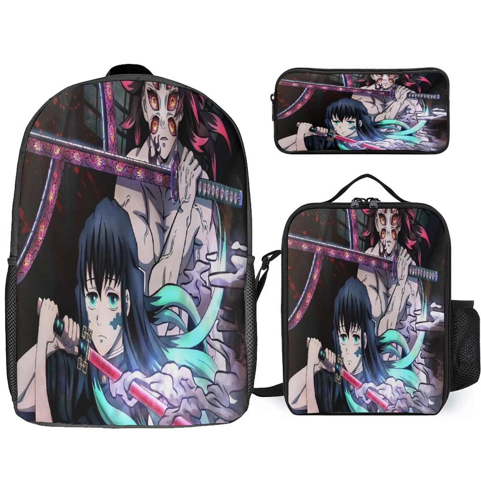 Anime herói personagem 3D impresso mochila, cool menino e menina mochila, atacado personalizado, temporada de volta às aulas