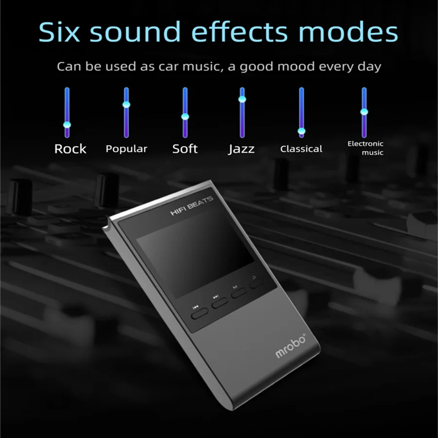 مشغل موسيقى MP3 بسعة 64 جيجابايت HIFI بدون فقدان، جسم من سبائك الألومنيوم، أدوات تحكم دوارة، مشغل MP4 1.8 بوصة مع بطارية 2000 مللي أمبير في الساعة وقت تشغيل طويل