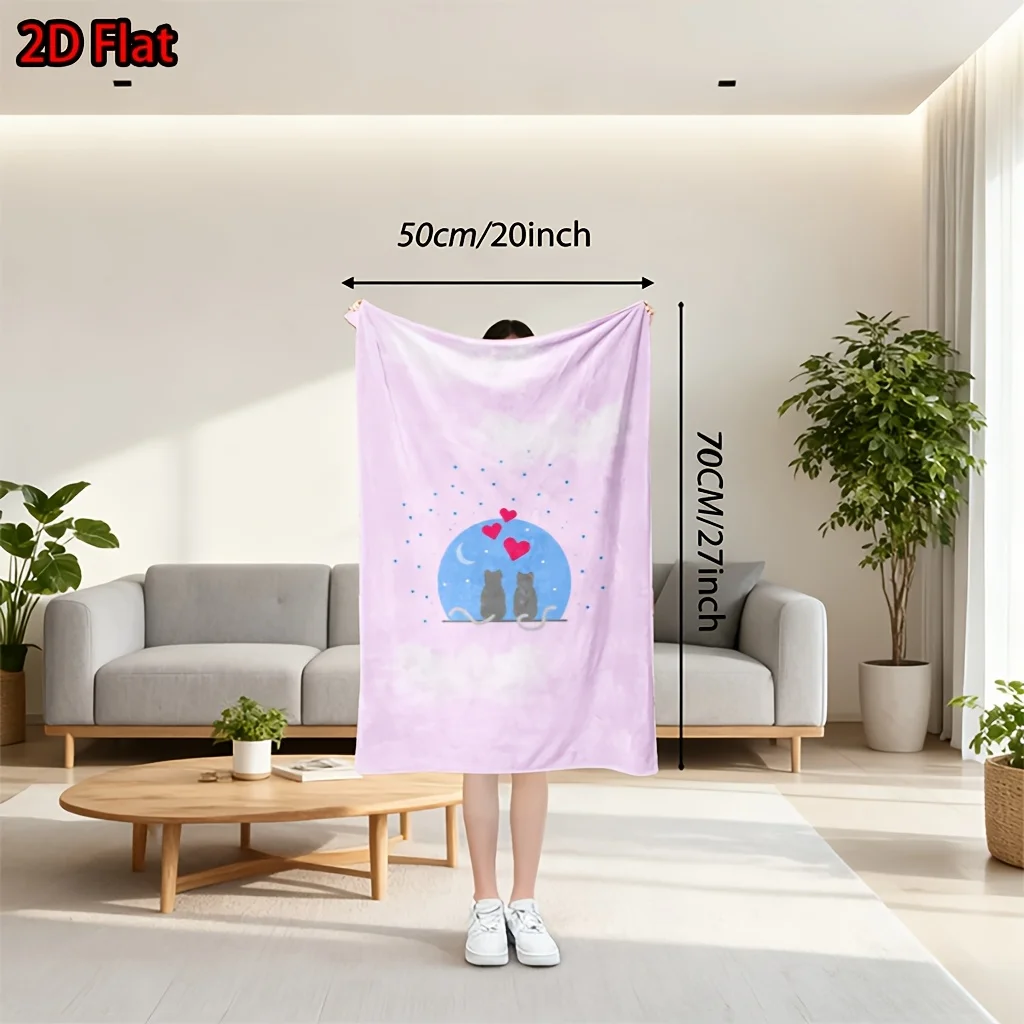 Super Soft Plush Decorative Blanket Throw Pink Cartoon Animal Print Fleece Cozy Couch Decor Baby Gift Bedding Throw Nursery Home
