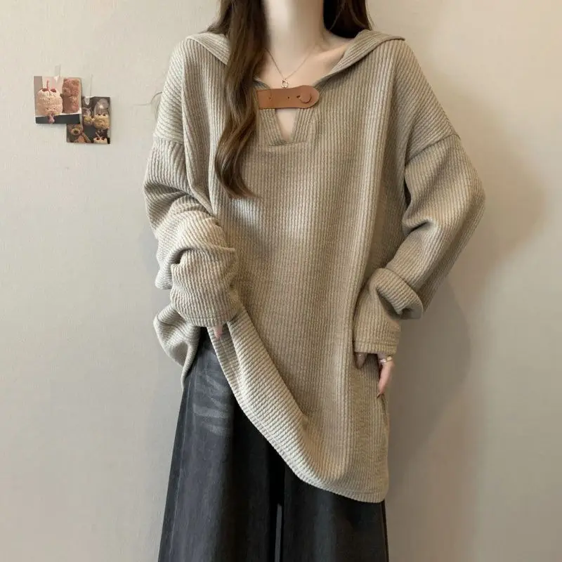 Youth Loose Lazy Style Hooded Plus Size Hoodies Sweatshirts Women Clothing Long Sleeve Korean Tops Trend Fashion Spring Autumn