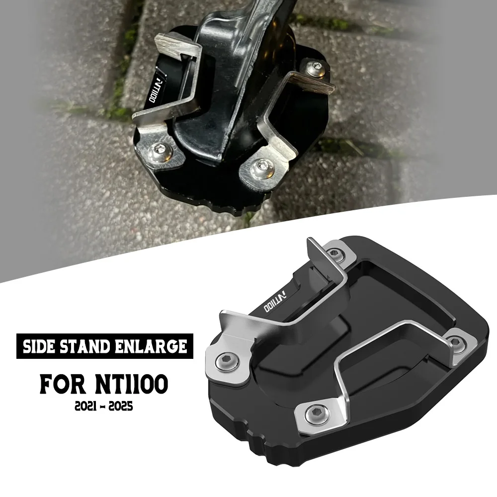 

NT-1100 Motorcycle CNC Kickstand Foot Side Stand Extension Pad Support Plate For Honda NT1100 2024 NT 1100 2021 2022 2023 2025