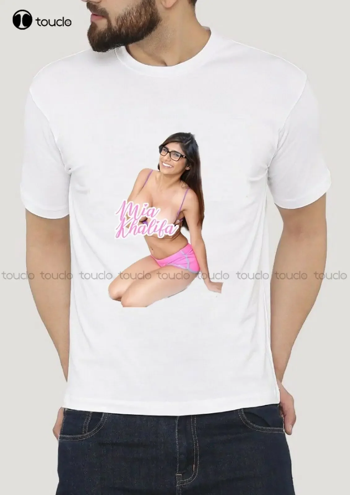 Parody Mia Khalifa Pron Star T Shirts Women On Day Size S To 2Xl Mens Tshirts Short Sleeve Fashion Tshirt Summer New Popular