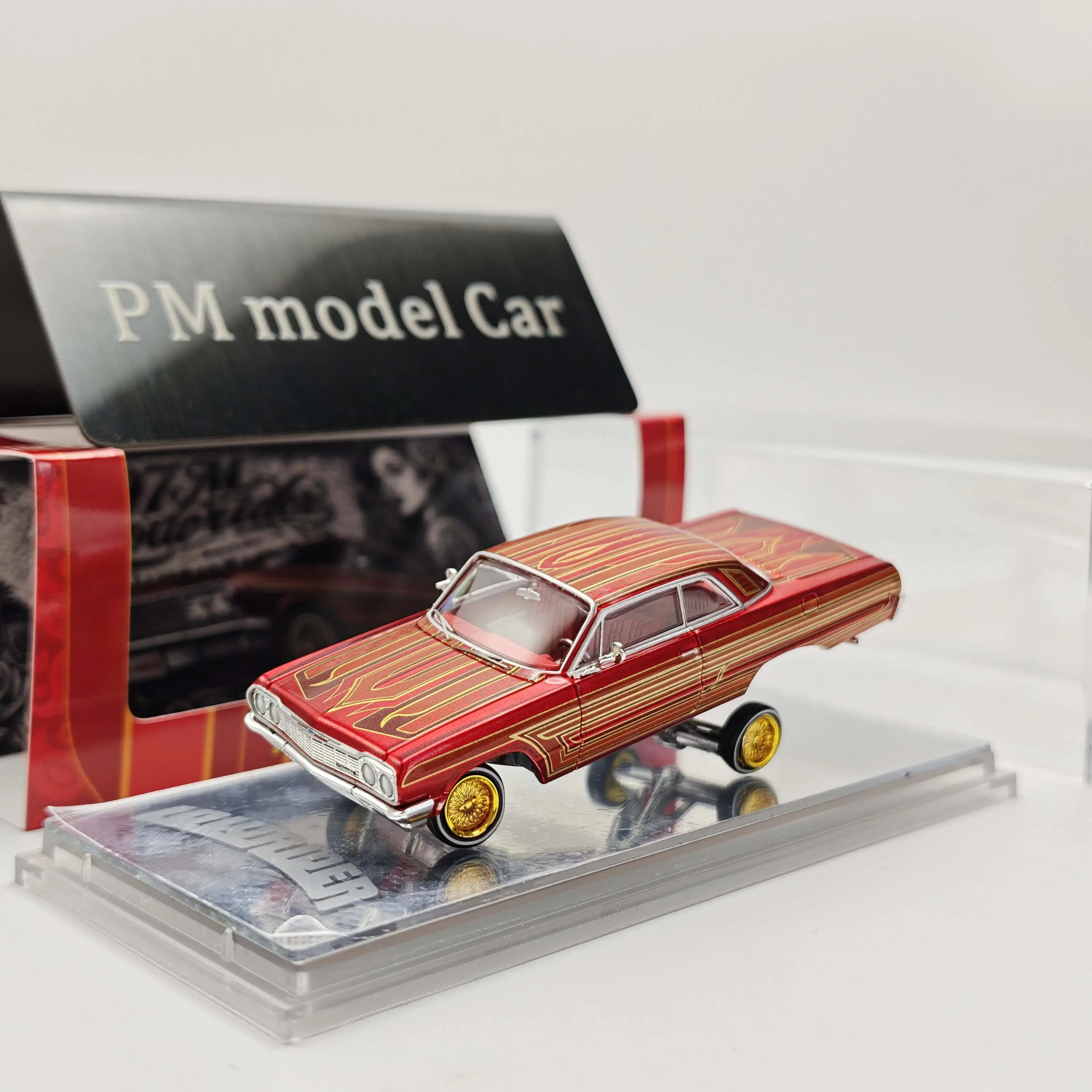 97M 1/64 1964 Jumping Car Impala LowRider Alloy Car Model