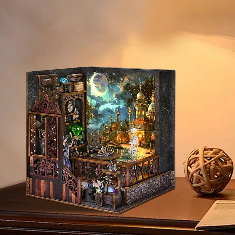 

Деревянный миниатюрный кукольный дом «сделай сам», комплект для небольшого дома, 3D головоломка ручной работы, сборная модель, здание, спальня с мебелью, кукольный домик