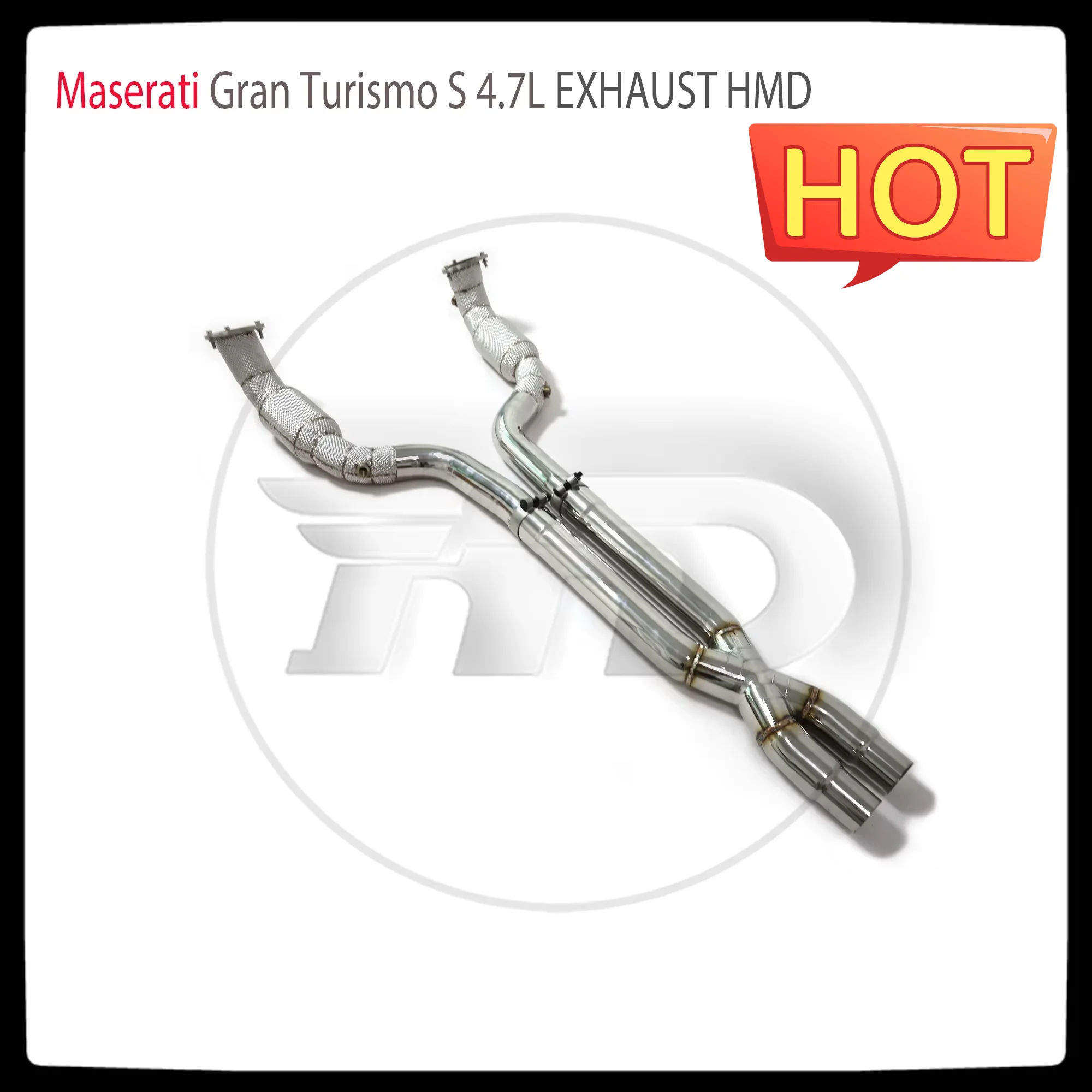 HMD Exhaust System High Flow Performance Downpipe for Maserati Gran Turismo S 4.7L Car Accessories With Catalytic Header