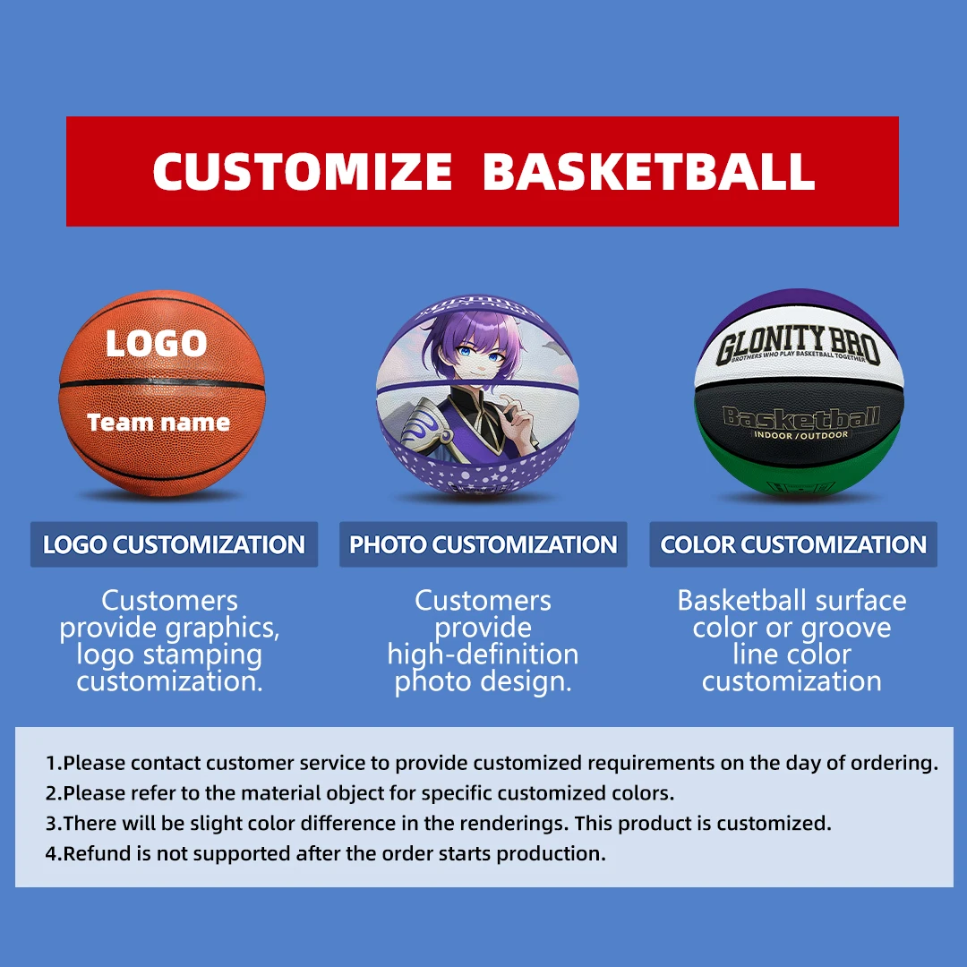 Customized Basketballs Size 7 Leather Wear-Resistant Game Training Standard Ball Men's And Women's High Quality Team Balls Brown