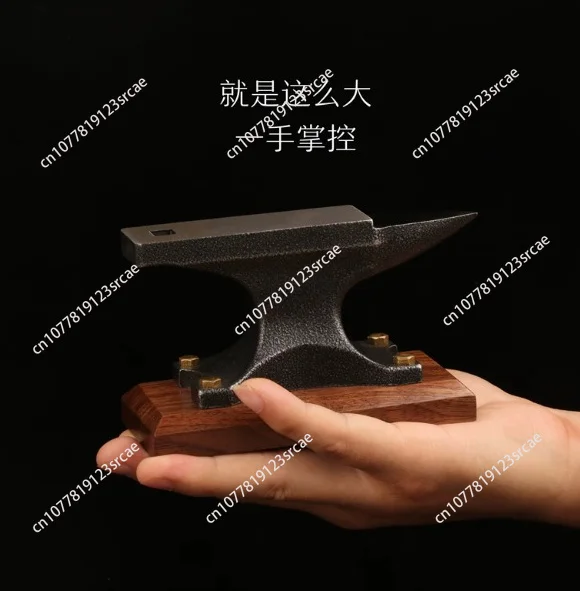 DIY Horn Anvil Alloy Steel Forming Work Surface Bench Tool Metal Beat Pad With Walnut Base for Gold and Silver Jewelry Making