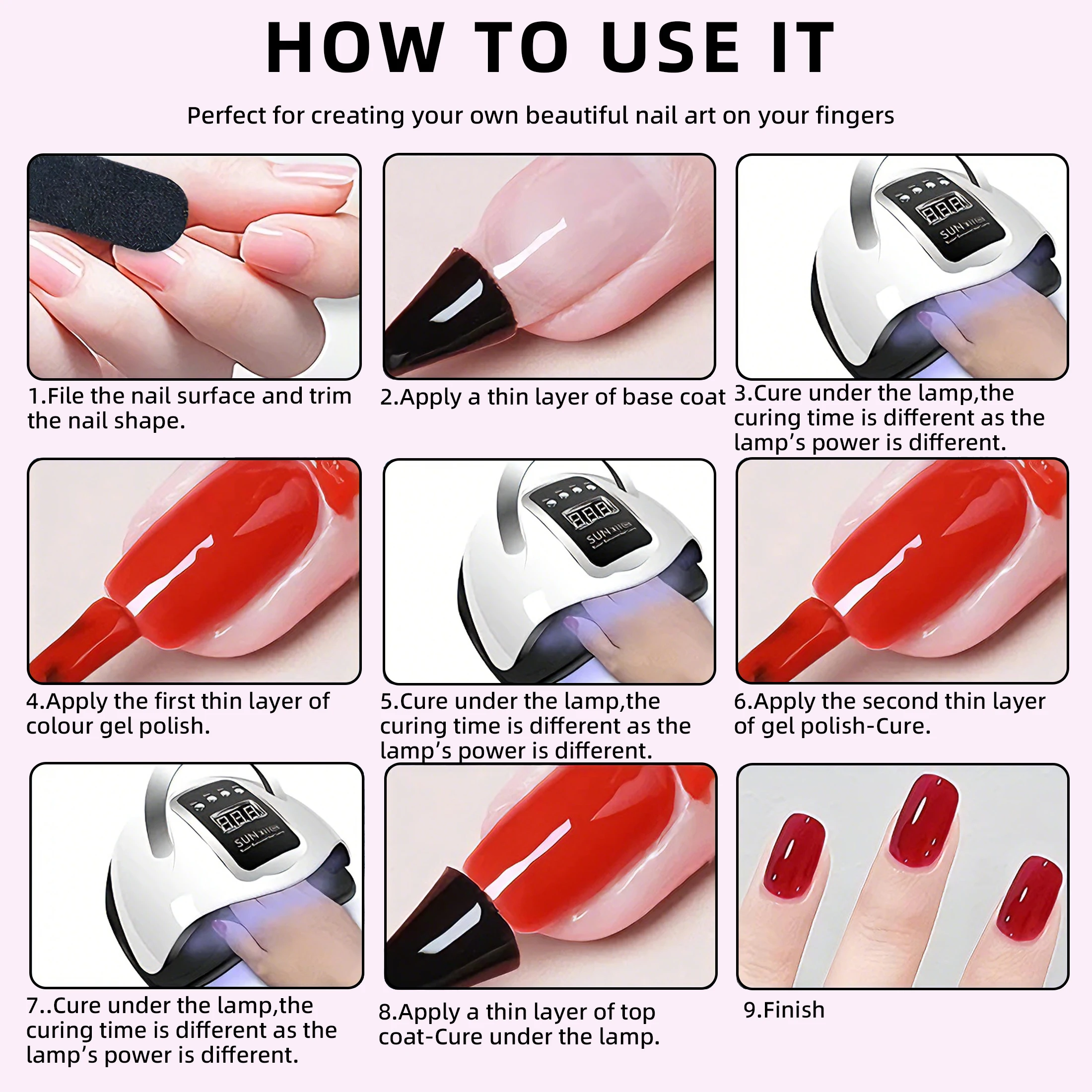 SUN X11 MAX Lámpara de secado de uñas profesional para manicura Sensor automático Lámpara de uñas LED UV con máquina de secado de esmalte de uñas de 280W