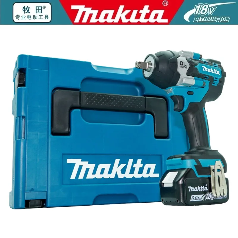 Original Makita DTW700 18V Akku-Schlagschrauber, 1000 Nm starkes Drehmoment, stufenlose Geschwindigkeitsregelung, verschleißfester Schraubenschlüssel für LKW-Reifenservice.