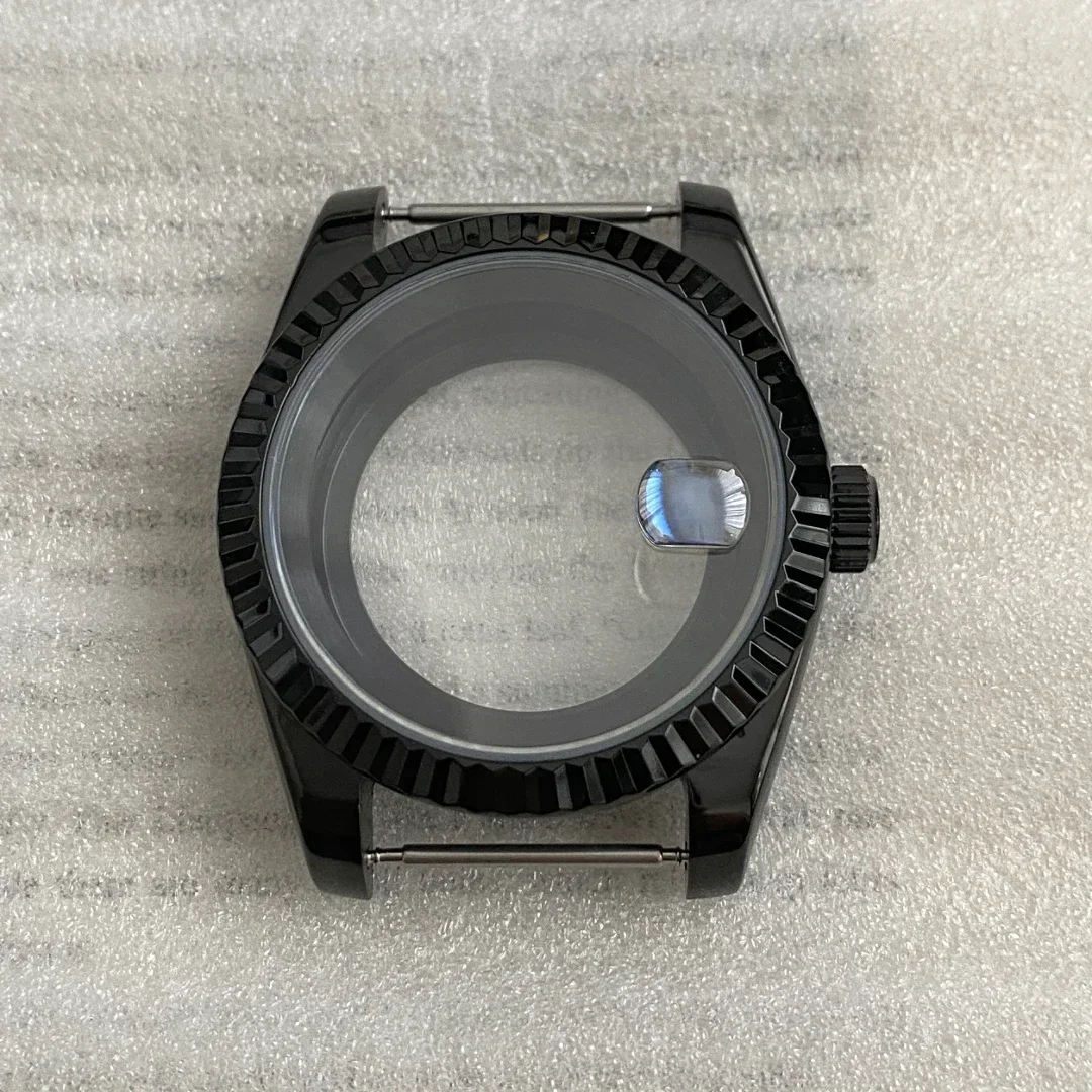 39 36 มม.NH35 กรณี 8215 SUB เหล็ก Sapphire แก้วสแตนเลสสตีลเหมาะสําหรับ Seiko NH35 การเคลื่อนไหว Electroplate สไตล์ใหม่