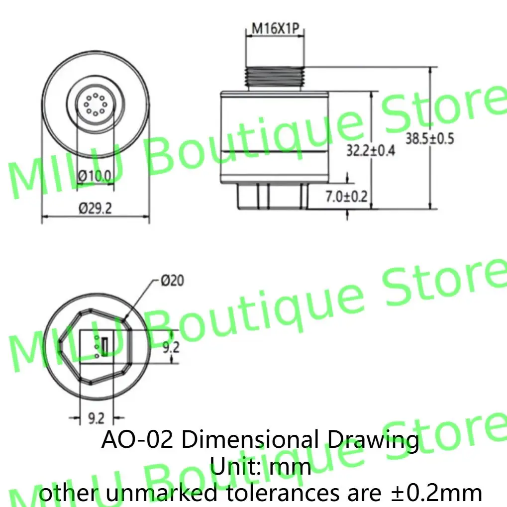 AO-02 مستشعر الأكسجين AO-03/06/07/08/09 كشف غاز العادم Mingquan O2-A2 استبدال تركيز الأكسجين AO2