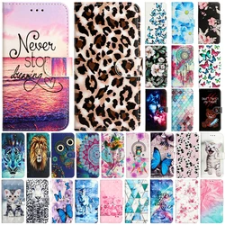 Fashion Cartoon Painted Pattern Leather Flip Wallet Case on For Samsung Galaxy S8 S9 Plus S 9 S8Plus S7 Edge Phone Cover Shell