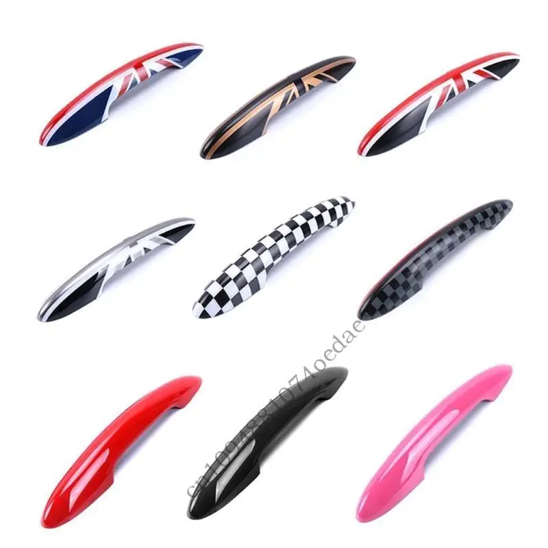 

0XXC 2Pcs Car Interior Door Handle Cover Trim Sticker for MINI for Cooper R50 R56 R60