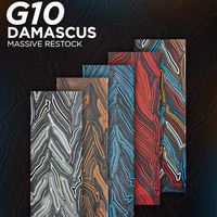 1pc Damascus Pattern G10 Knife Handle Materials DIY Handicraft Making materials Plates Accessories for Knives Patches Scales