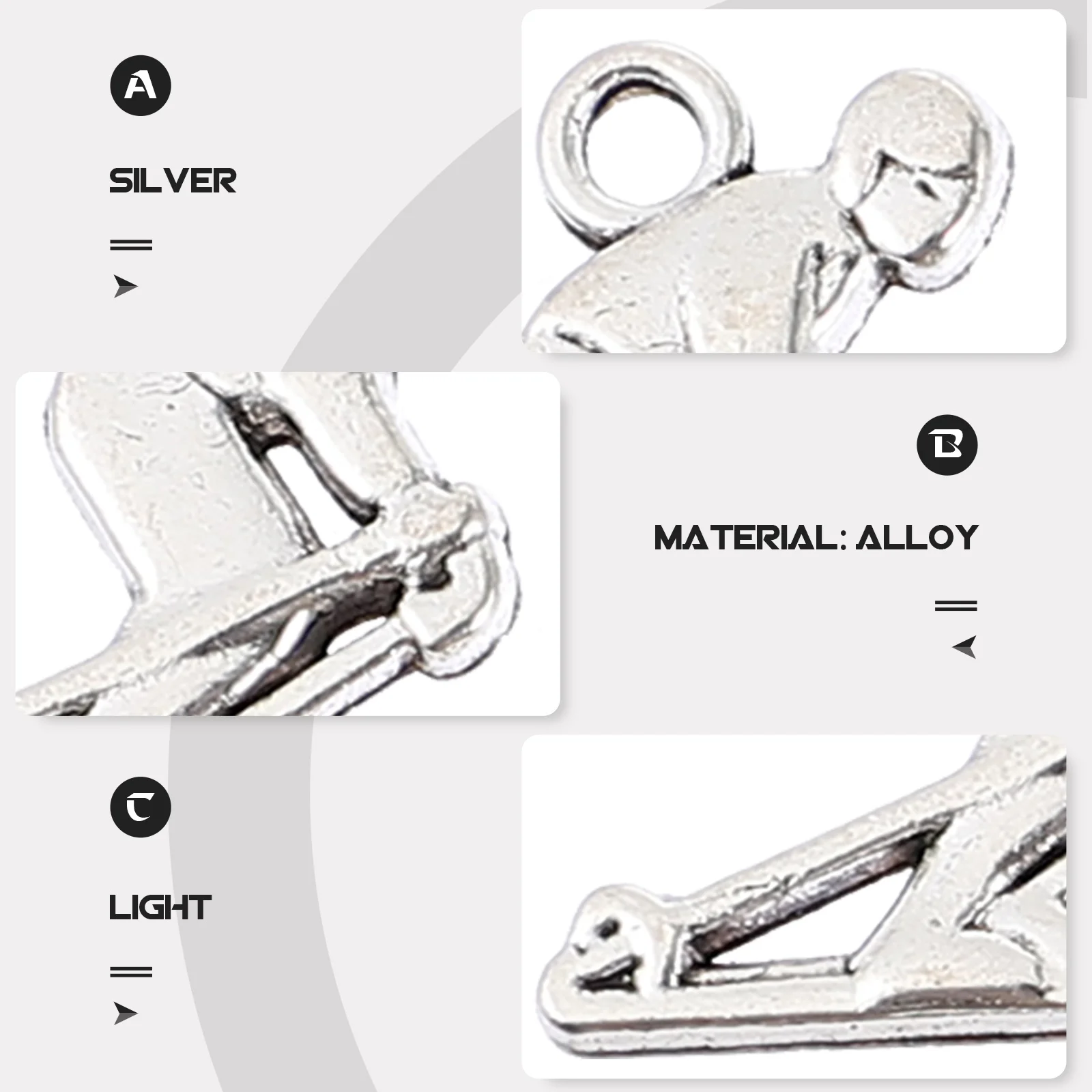 

20 шт., креативный лыжный брелок, аксессуары для изготовления ювелирных изделий, браслеты, ожерелья, серьги, брелок для ключей, подвески, украшение