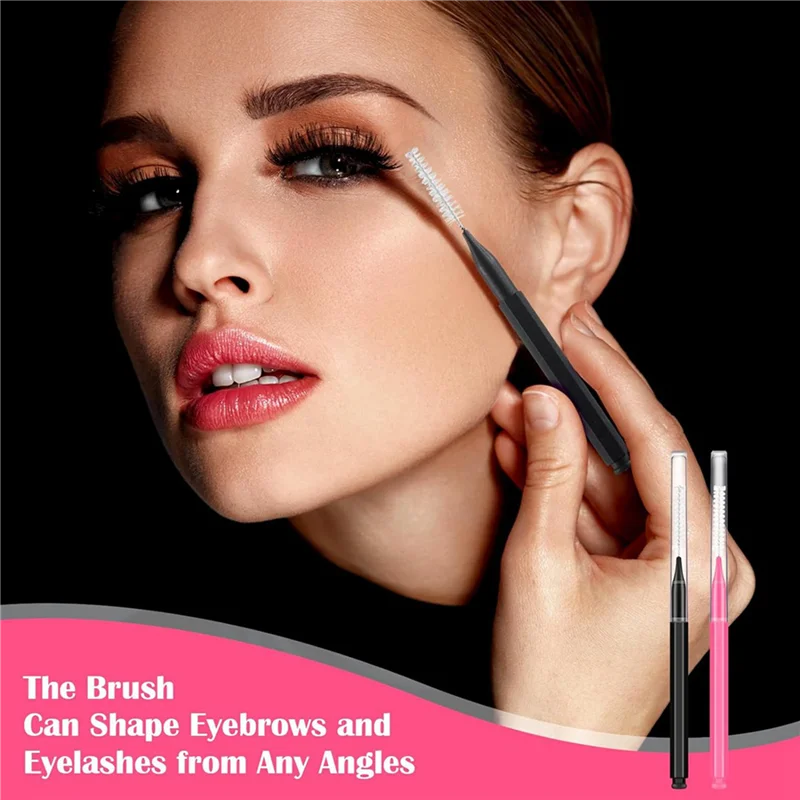 ABLN-300 Pieces Mini Eyebrow Brush With Cap Brow Lamination Brush Eyebrow Spoolie Brush Comb Eyebrow Lash Lift Tools Lash view 2