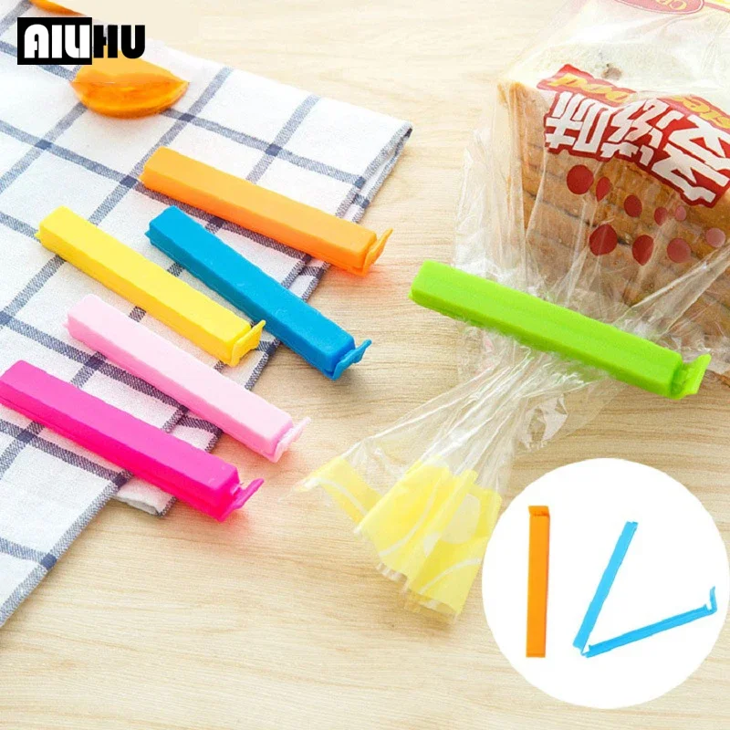 5 Pcs/lot Kitchen Accessories Colorful Snack Plastic Clip Food Storage Sealing Tool Fruit Preservation Bag Holder Kitchen Gadget