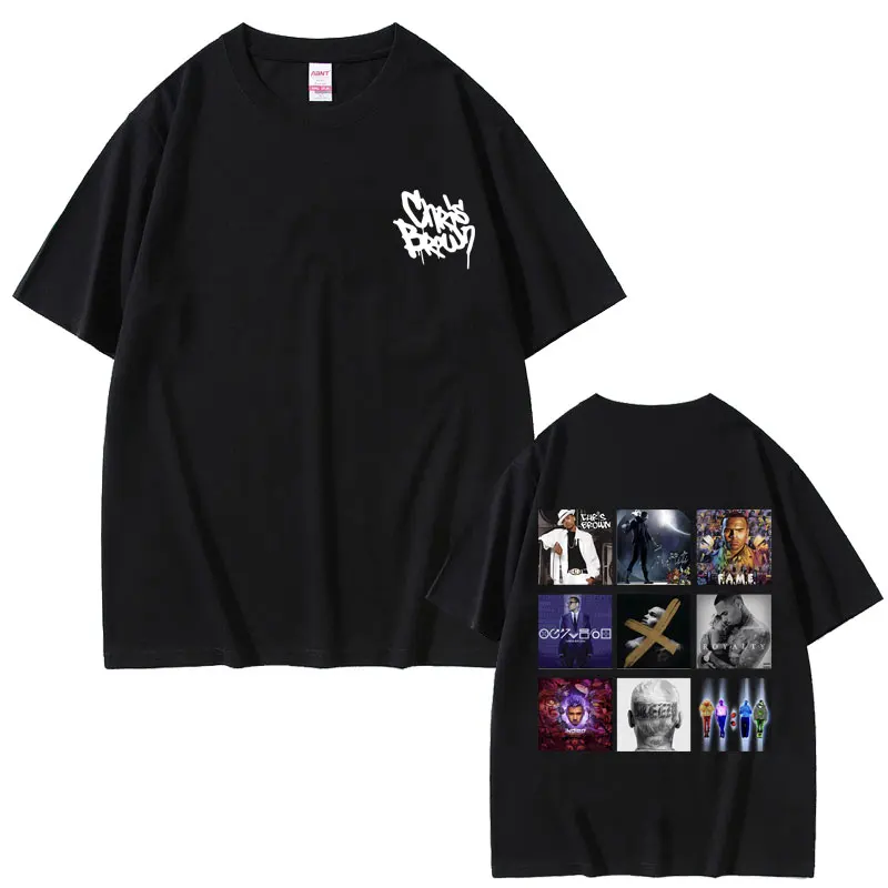 

Rapper Chris Brown Music Album Cover Tshirt Men Women Hip Hop Casual T Shirt Men's Loose Oversized Tees Male Fashion Streetwear