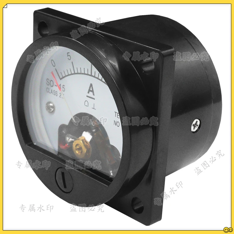 SO-45 Analog DC Ammeter Round Pointer 2A5A10A30A50A100A200A300A 45*45mm Current Panel Meter
